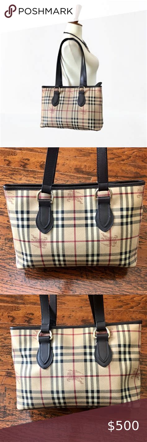 burberry zipper tote|used Burberry tote.